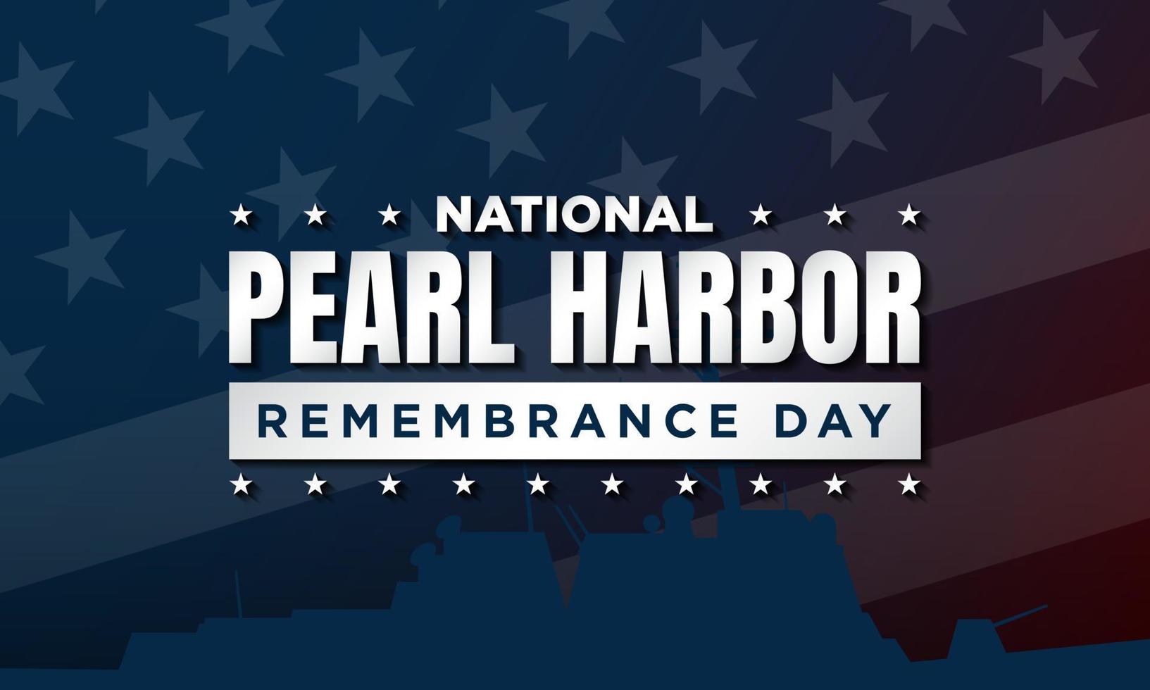 Pearl Harbor Remembrance Day Background Design. vector