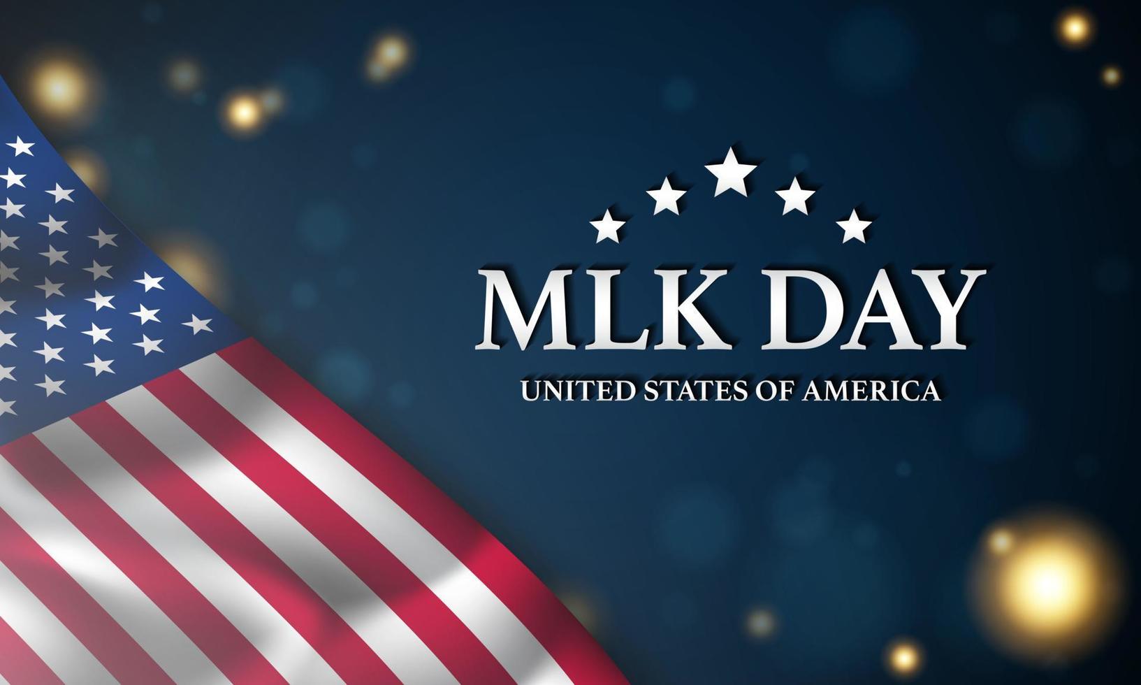 MLK Day Background Design. Banner, Poster, Greeting Card. vector