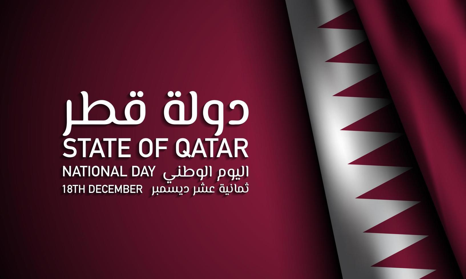 diseño de fondo del día nacional del estado de qatar. vector