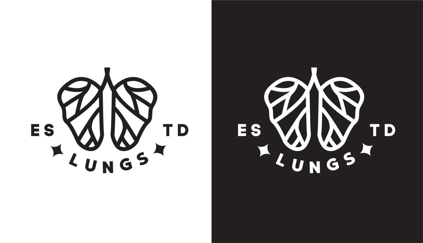 logotipo de pulmones para todo tipo de productos y marcas vector