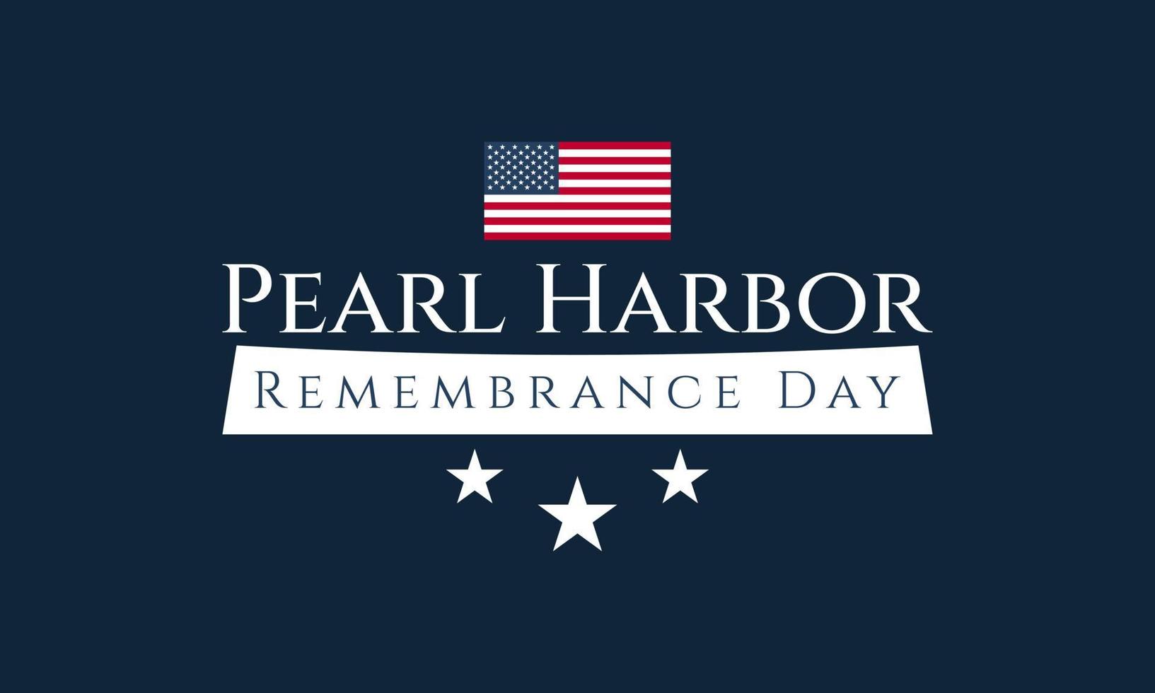 Pearl Harbor Remembrance Day Background Design. vector