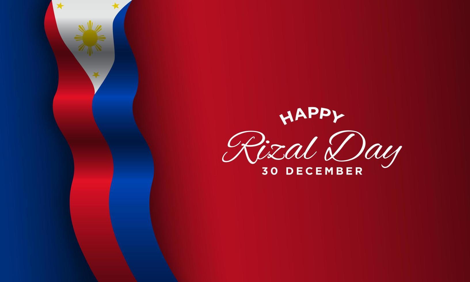 diseño de fondo del día de rizal. vector