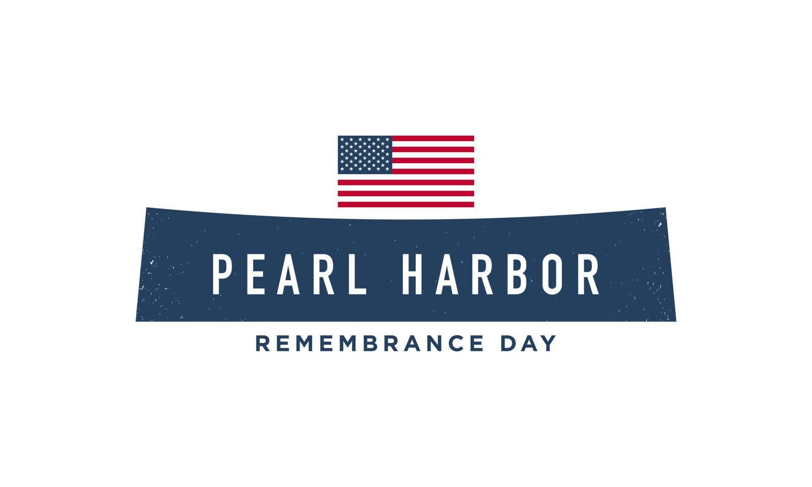 Pearl Harbor Remembrance Day Background Design. vector