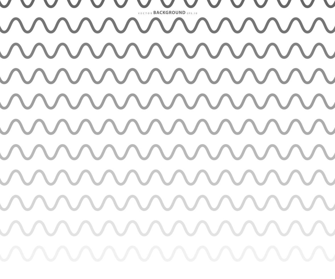 Wave line background, wavy zigzag pattern vector