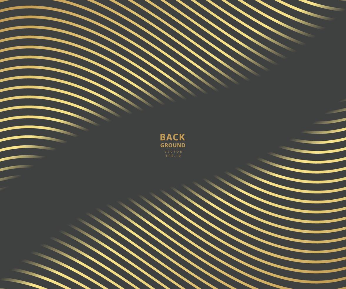 Striped gold texture, Abstract warped Diagonal Striped Background, waved lines texture. Brand new style for your business design, vector template for your ideas