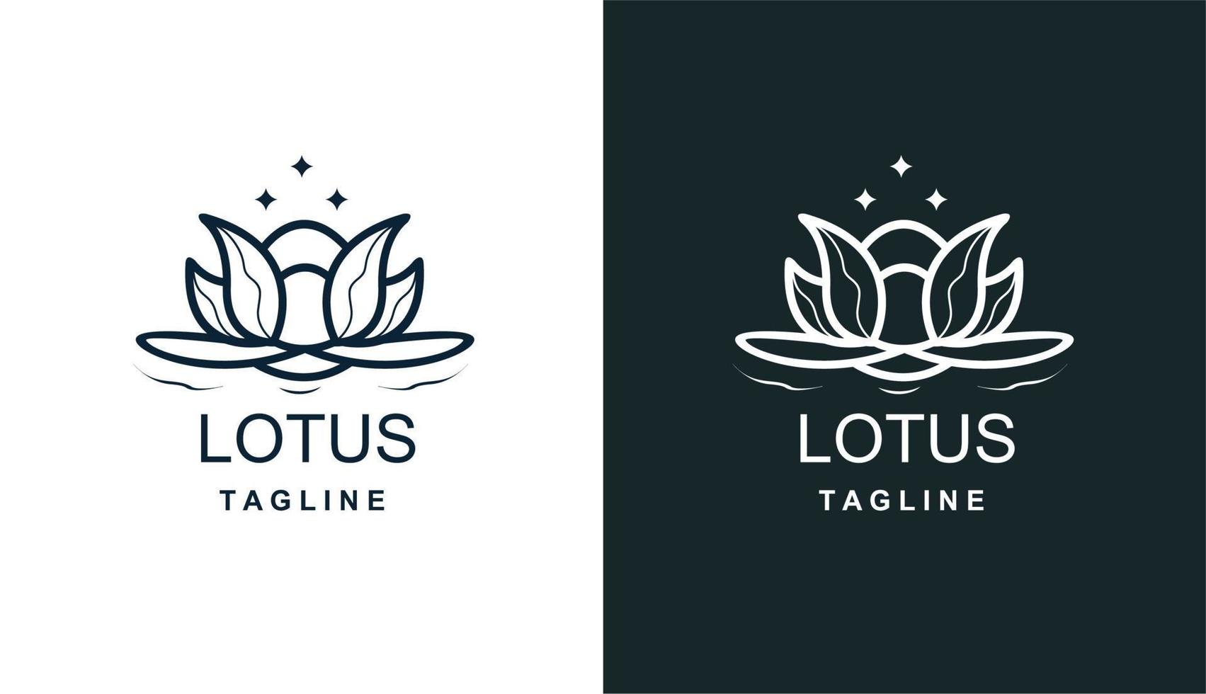 vector lotus Balance minimalist simple logo Perfect for any brand and company