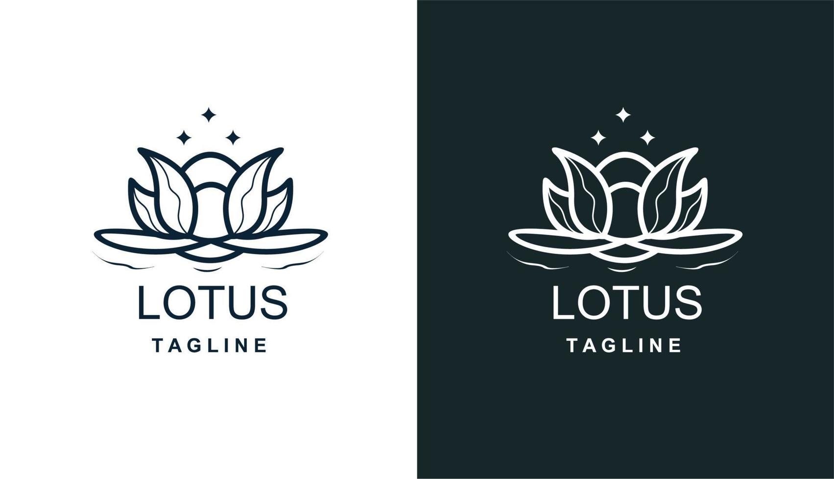 vector lotus balance minimalista logotipo simple perfecto para cualquier marca y empresa