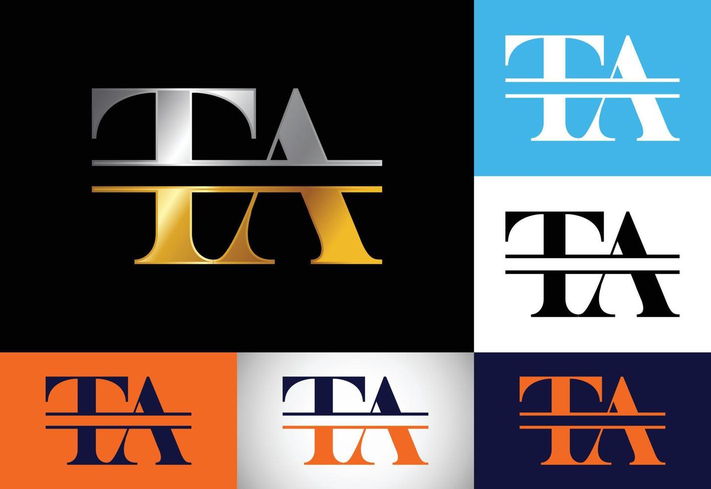 Initial Monogram Letter T A Logo Design Vector. Graphic Alphabet Symbol For Corporate Business vector