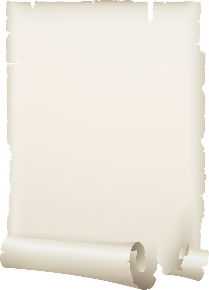 Old scroll paper banner.Blank sheet. vector