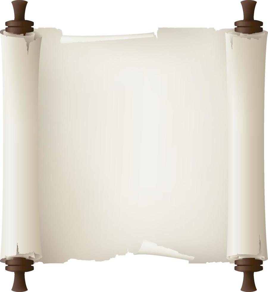 Old scroll paper banner.Blank sheet. vector