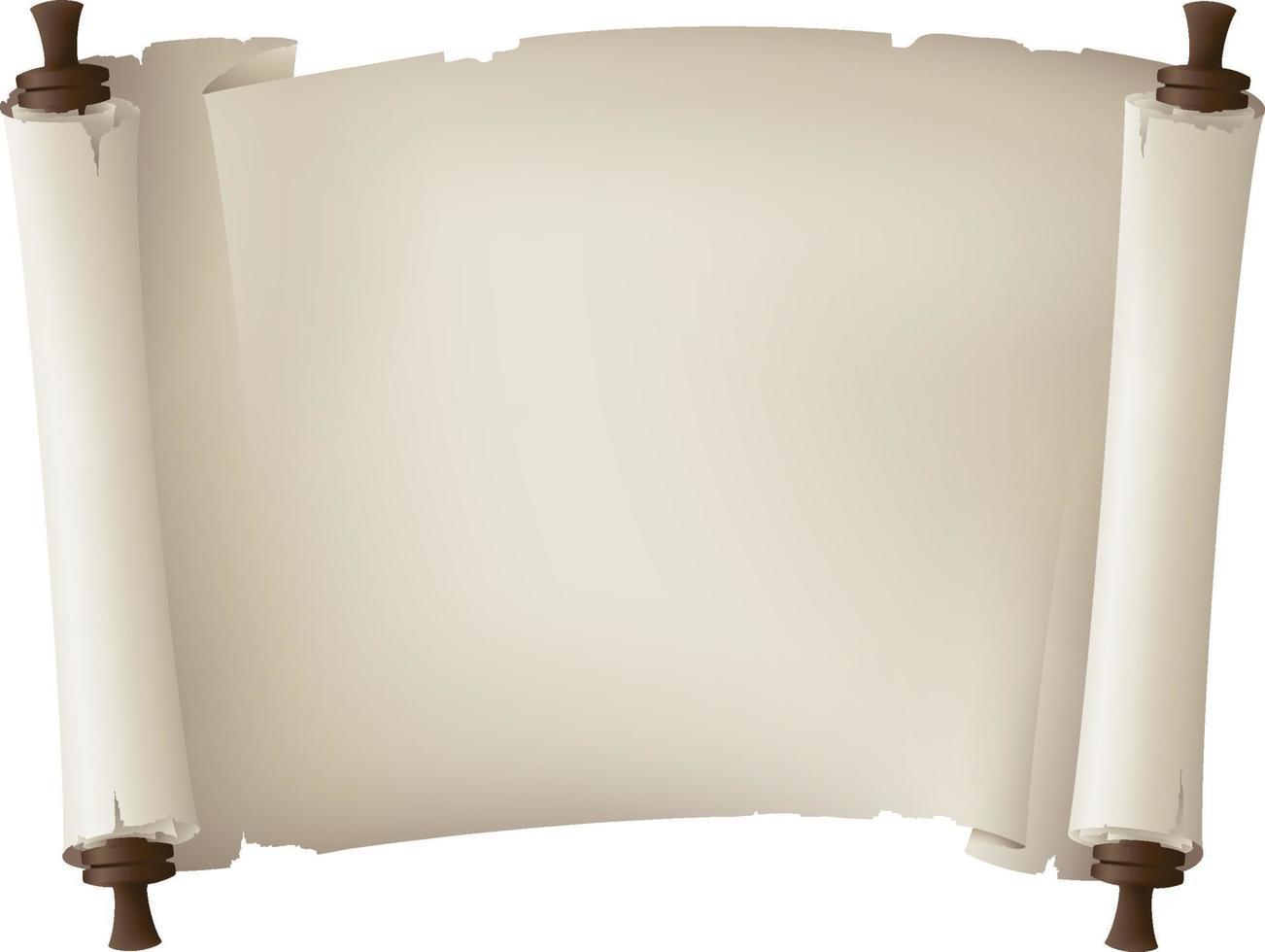 Old scroll paper banner.Blank sheet. vector