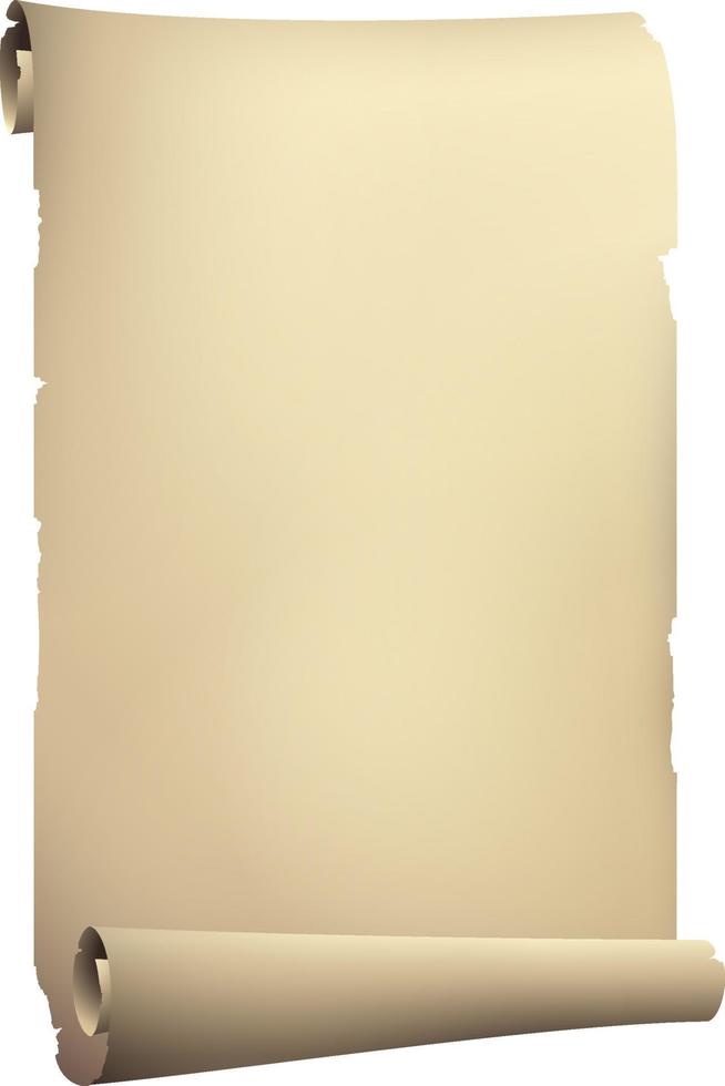 Old scroll paper banner.Blank sheet. vector