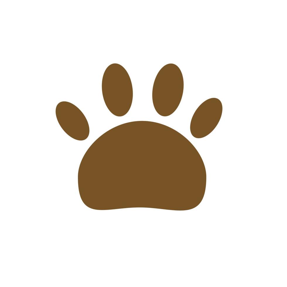 Dog paw marks. Accessories for pets. Shop concept. Animal logo. vector