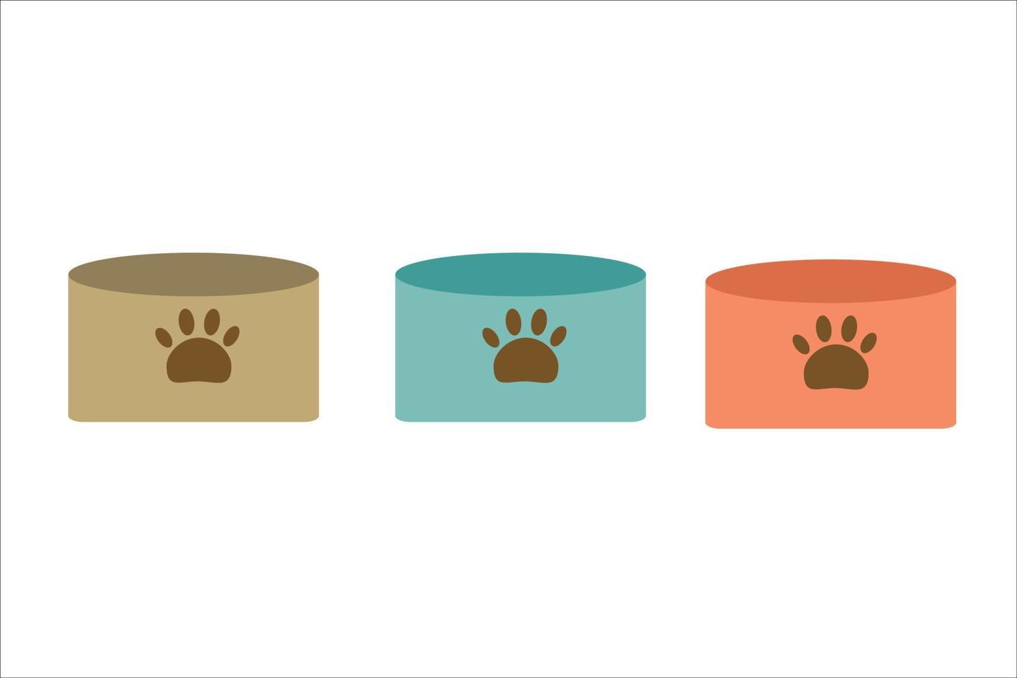 Food in a can for a dog or cat. Vitamin food for pets. Shop concept. Flat isolated vector illustration. Icons.