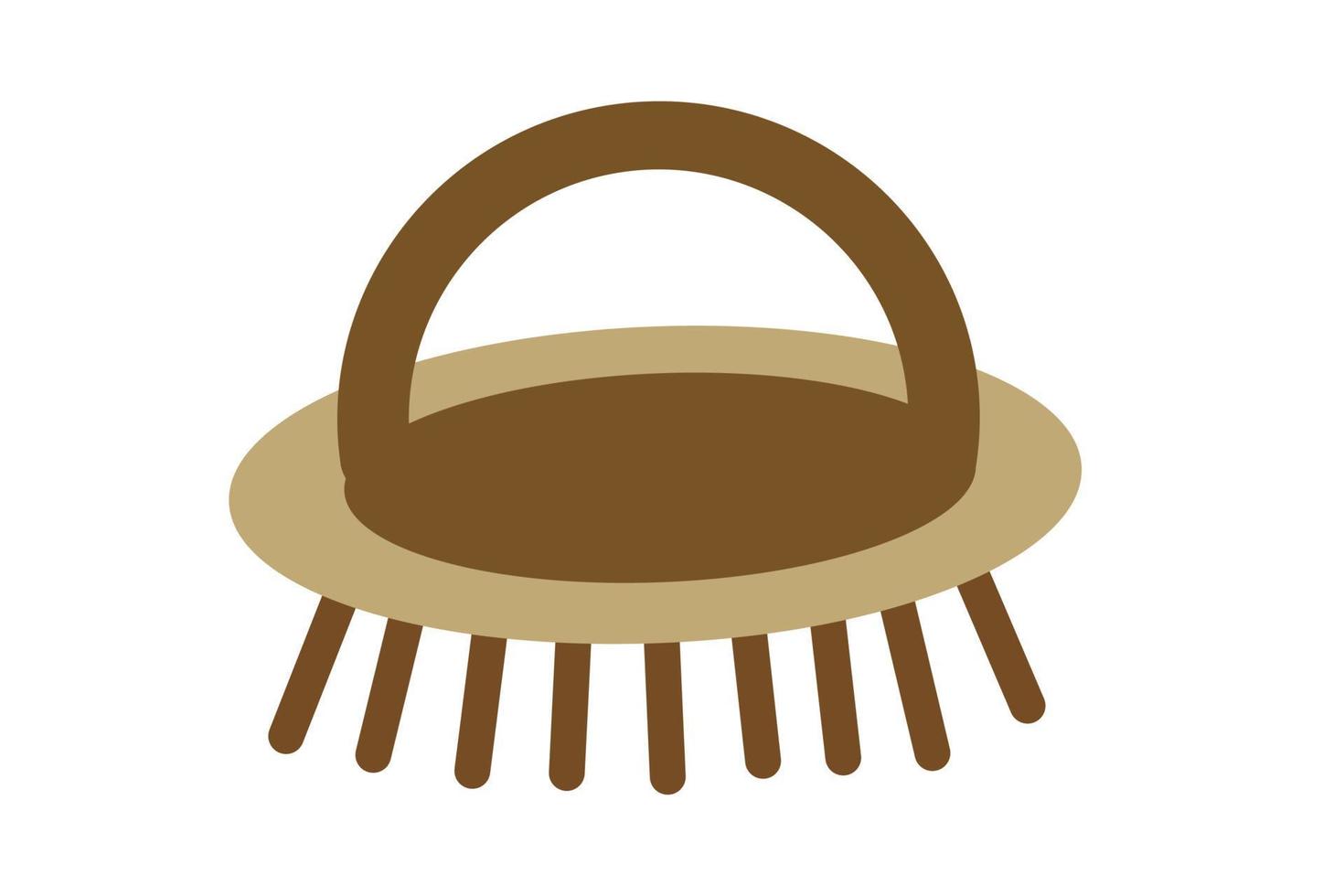 Brush for combing dog or cat hair. Accessories for pets. Shop concept. vector