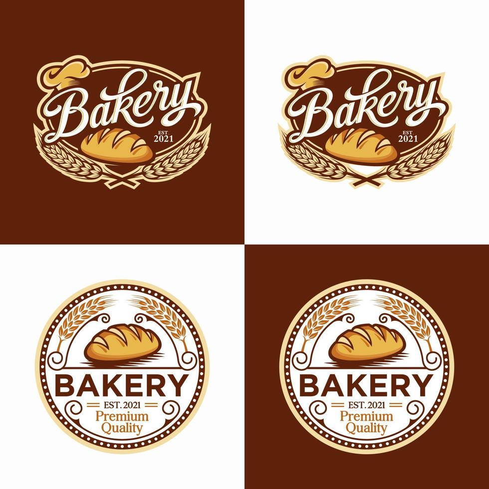 Vintage Retro Bakery Logo Design Vector Template 6117078 Vector Art at ...