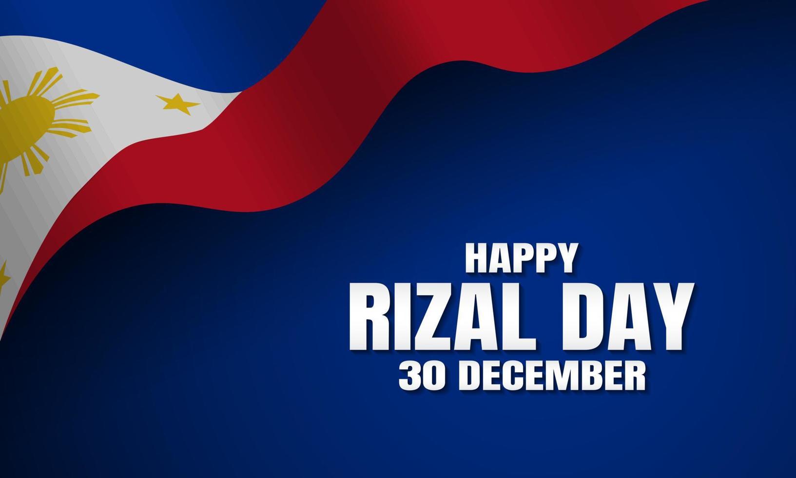 diseño de fondo del día de rizal. vector