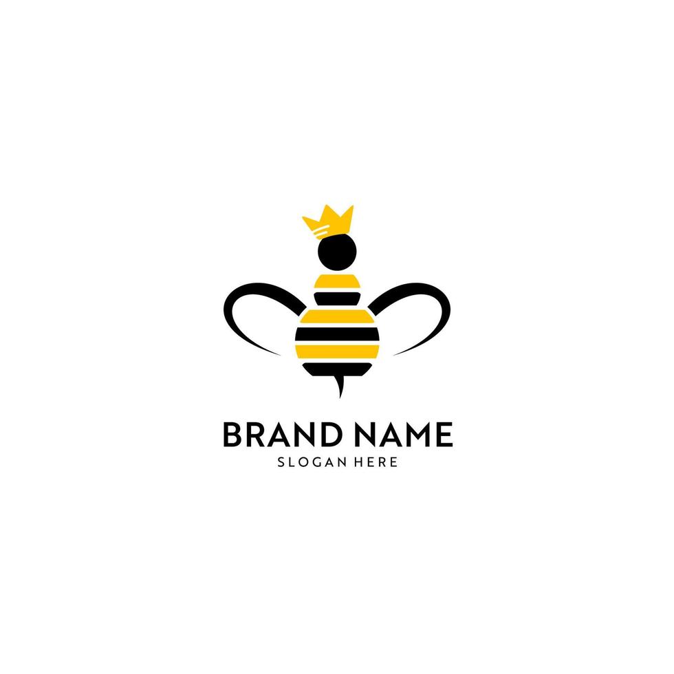 queenbee logo design template element. vector logotype