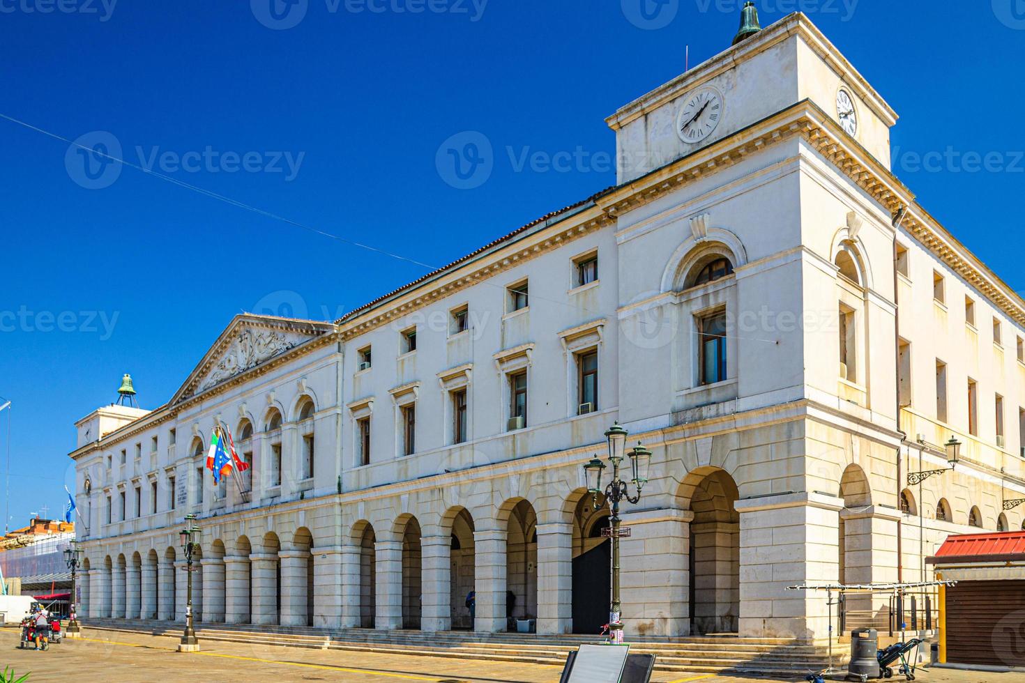 Chioggia town hall building in historical city centre, blue sky background photo