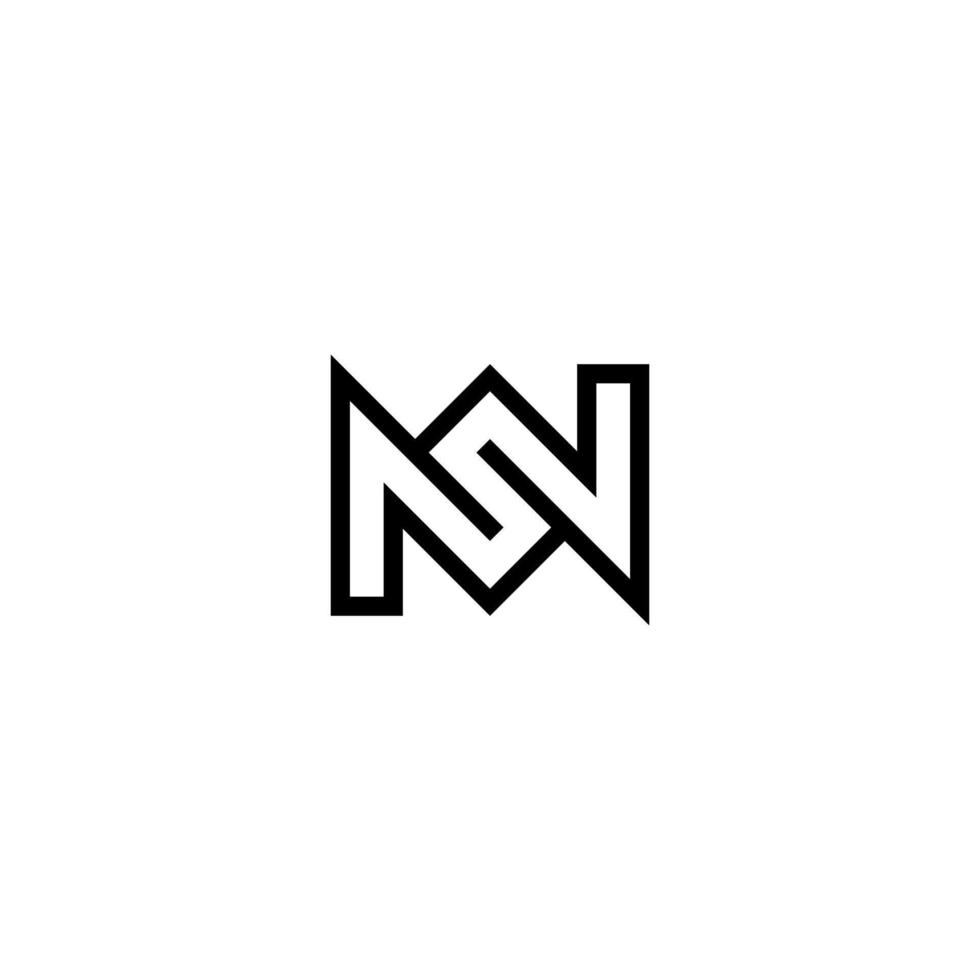 Simple Letter SN Monogram Logo Design Vector Template