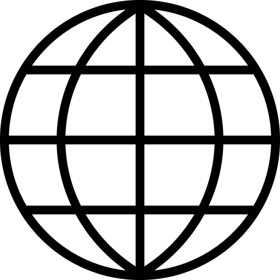 Globe, earth, world, planet outline vector icon.