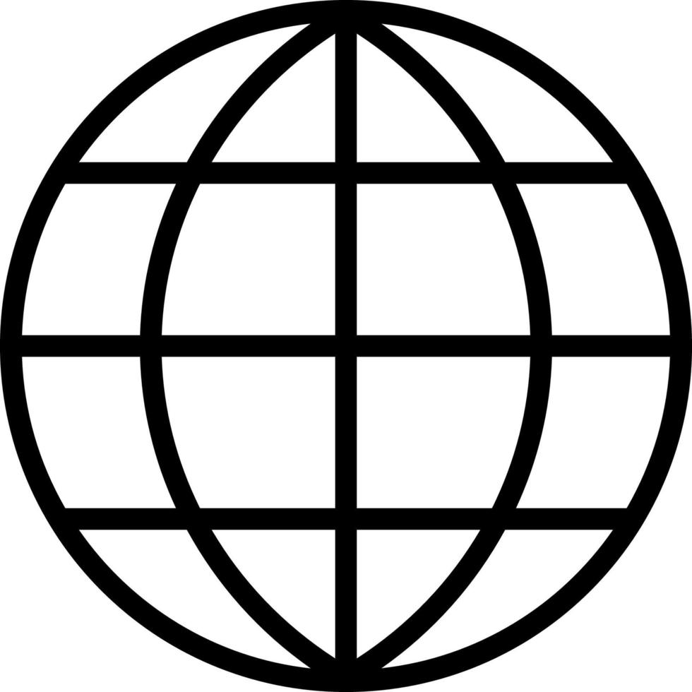 Globe, earth, world, planet outline vector icon.