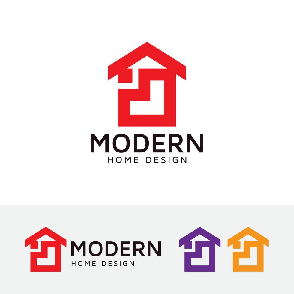 Modern house logo template vector