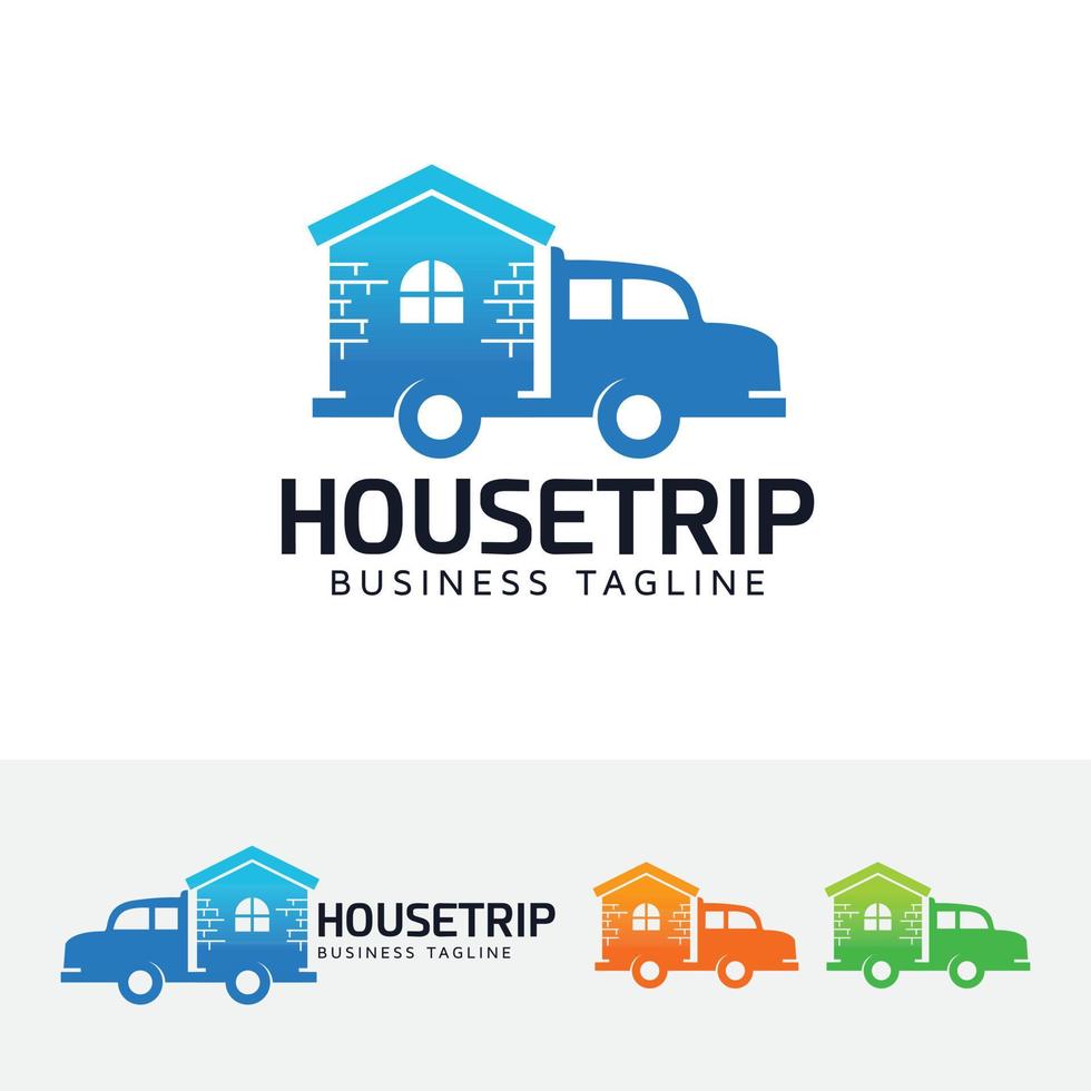 diseño de logotipo de vector de viaje de casa