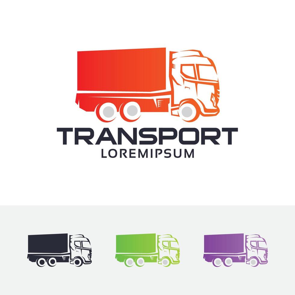 diseño de logotipo de vector de camión