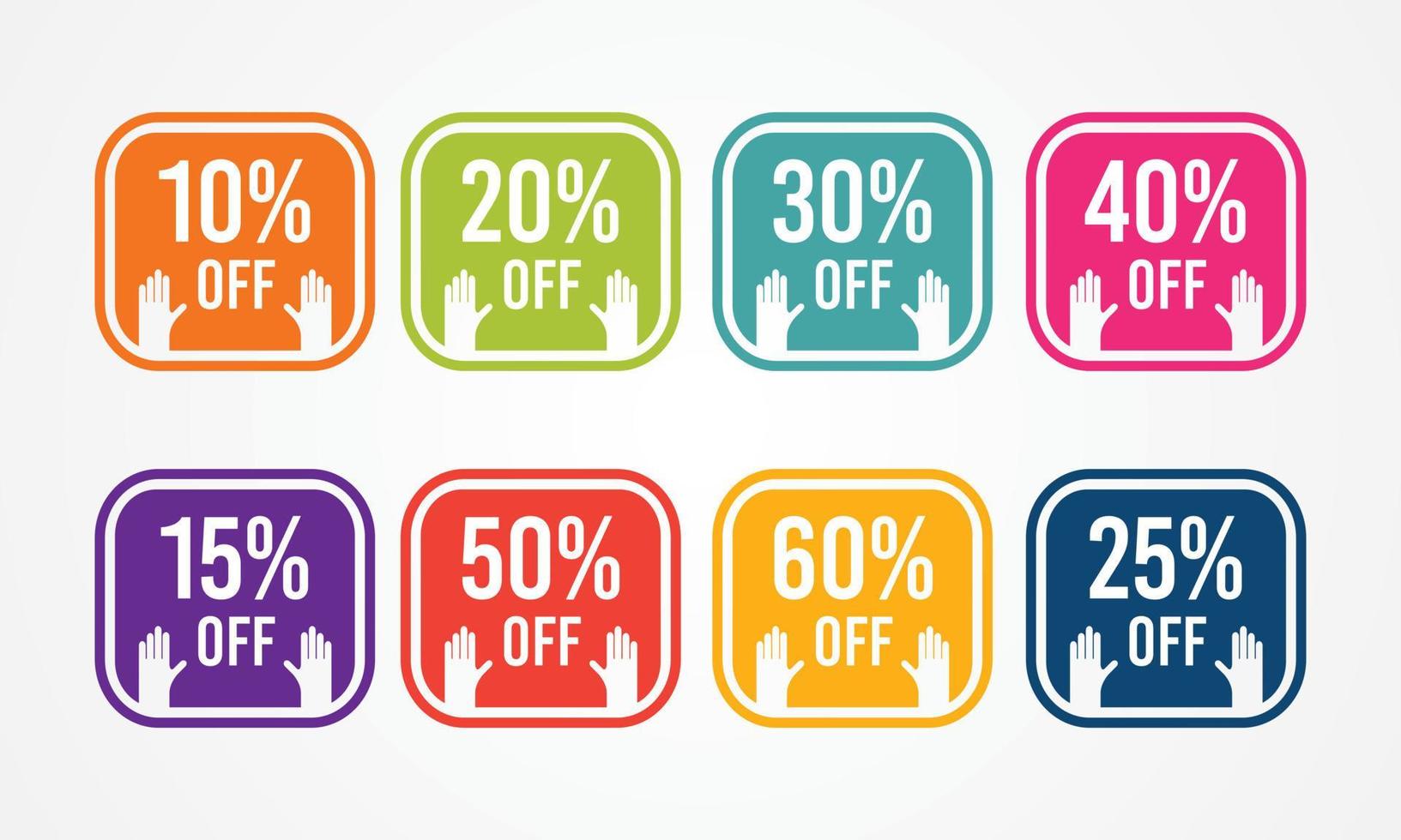 Discount label vector template