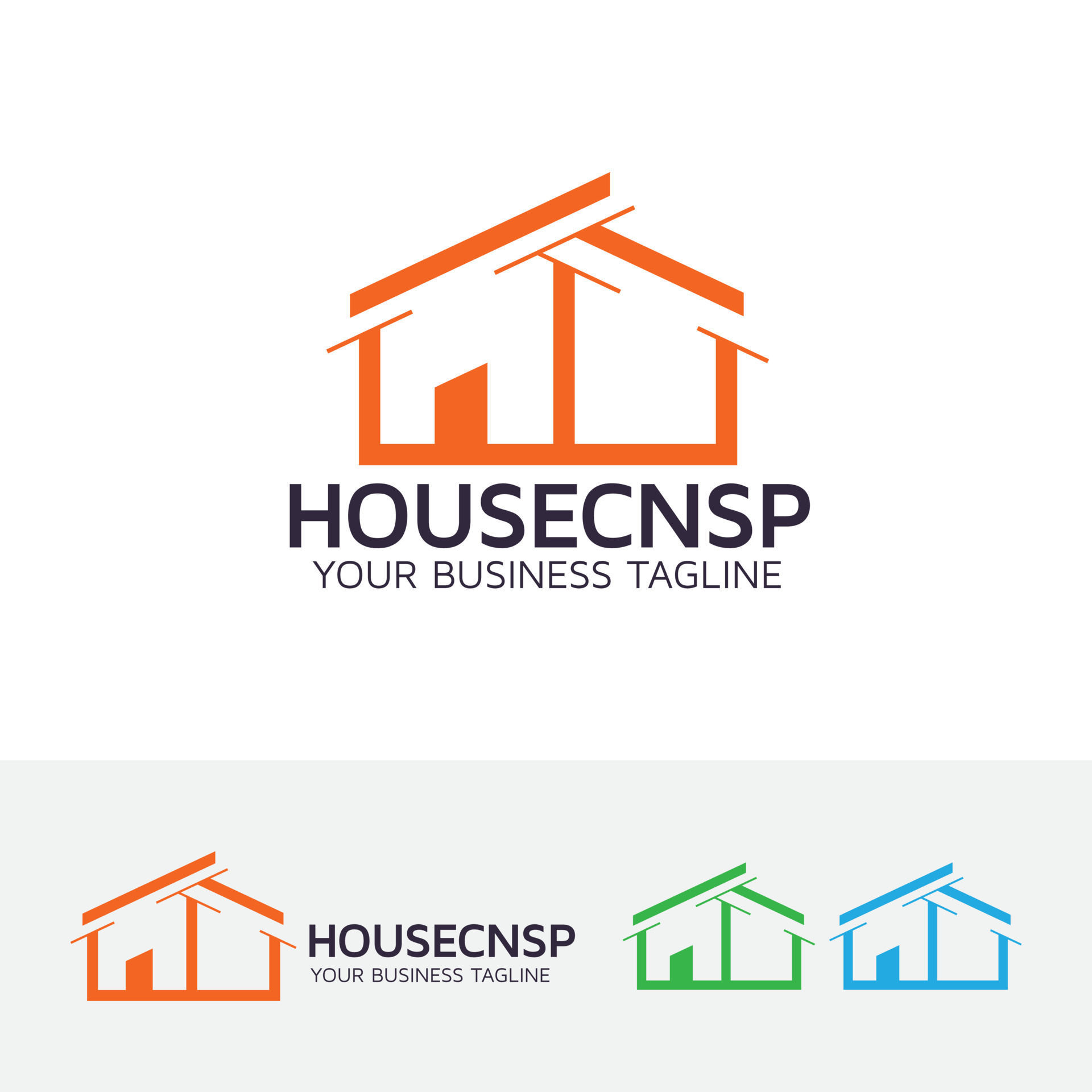 House studio design concept logo 6120859 Vector Art at Vecteezy