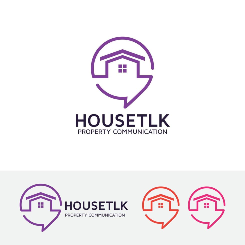 House tlak vector logo template