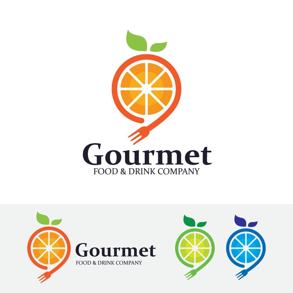 Fruit food vector logo concept