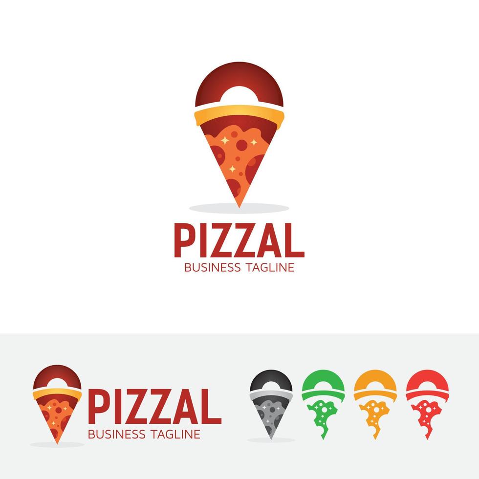 plantilla de logotipo de vector de punto de pizza