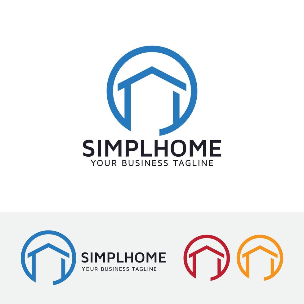Minimalism home vector logo concept