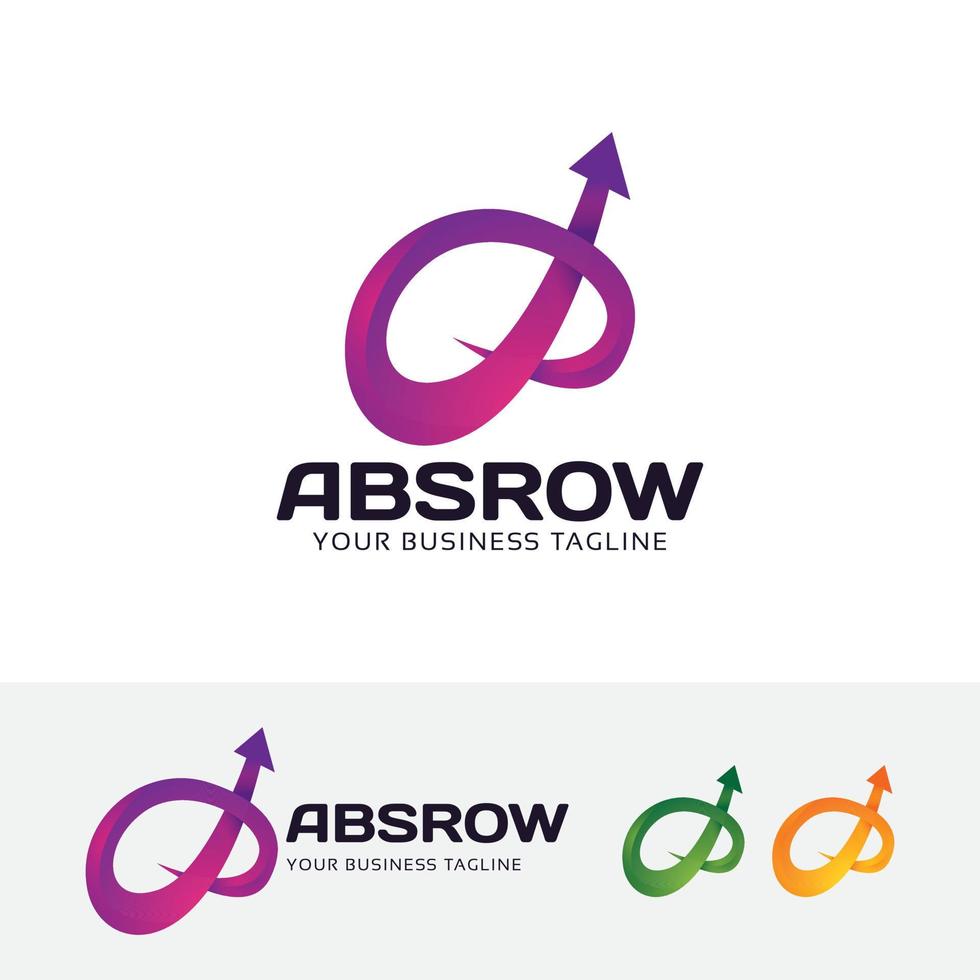 Abstract arrow vector logo template