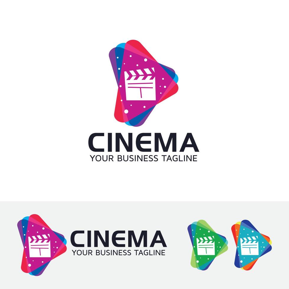 plantilla de logotipo de cine vector