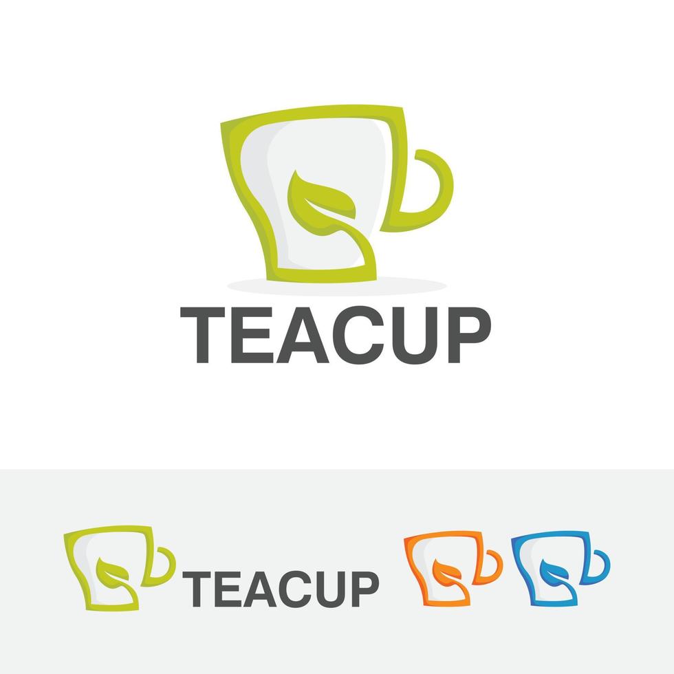 diseño de logotipo de vector de taza de té