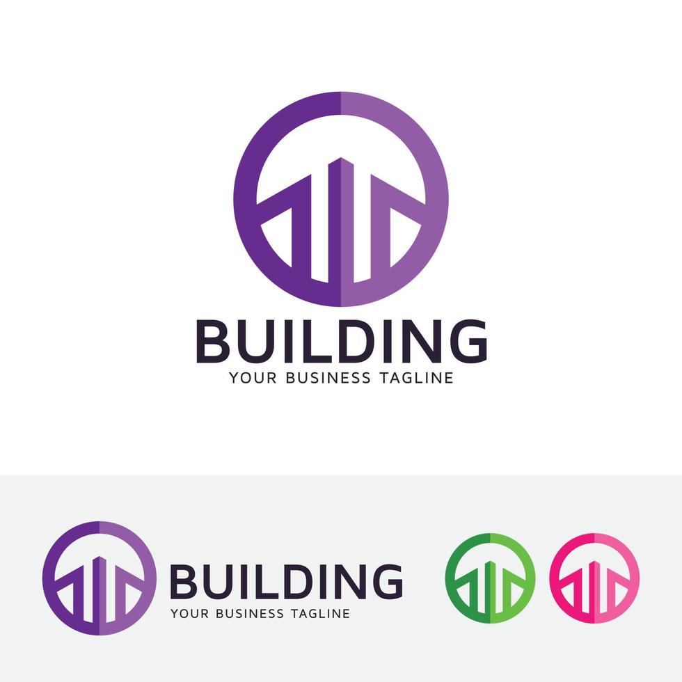 diseño de logotipo de concepto de construcción vector