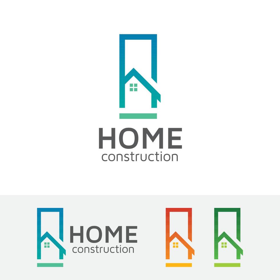 diseño de logotipo de casa de arquitectura vector
