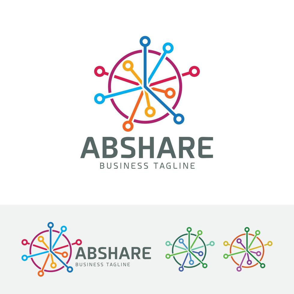 Abstract share concept logo design vector