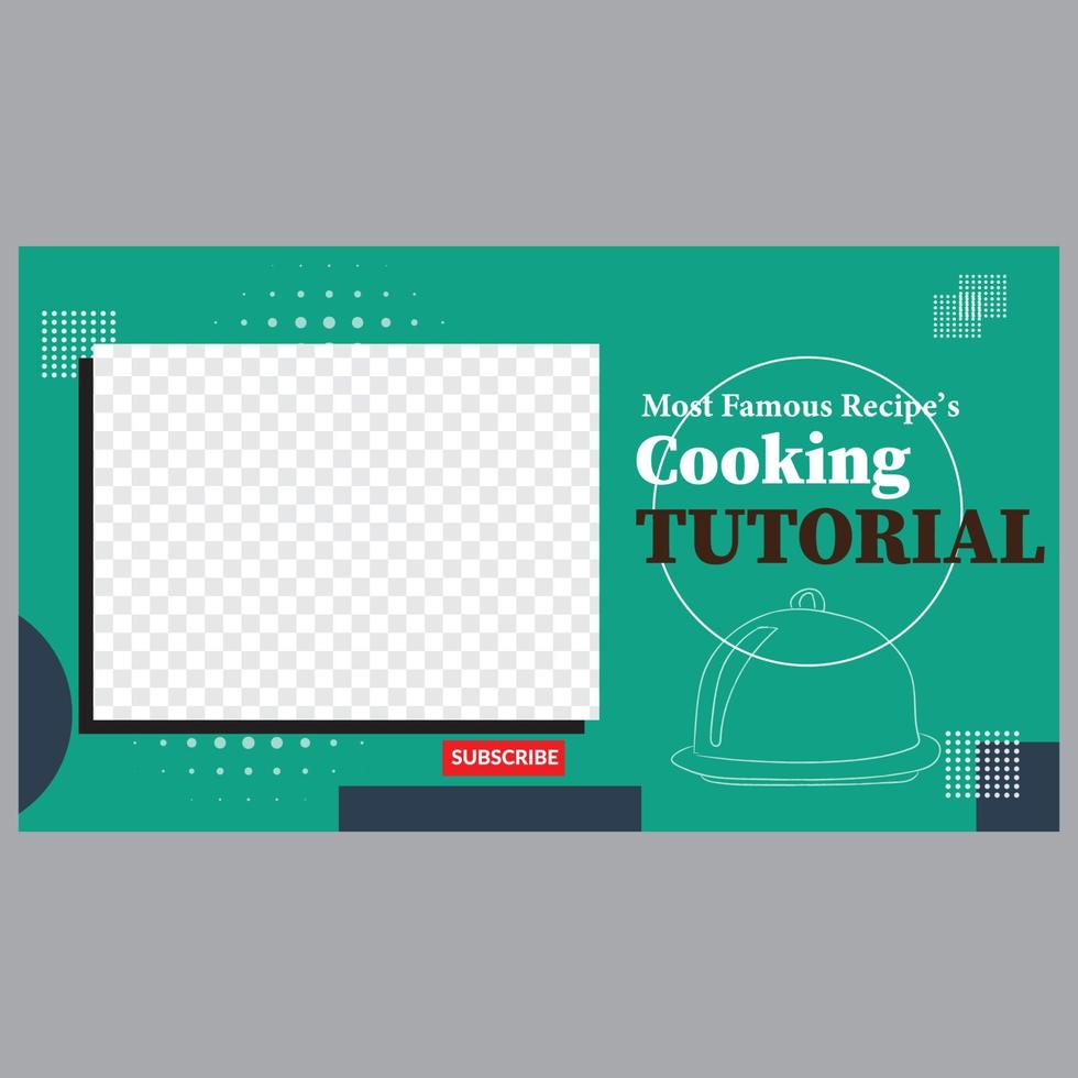 Cooking Tutorial  Video Thumbnail vector