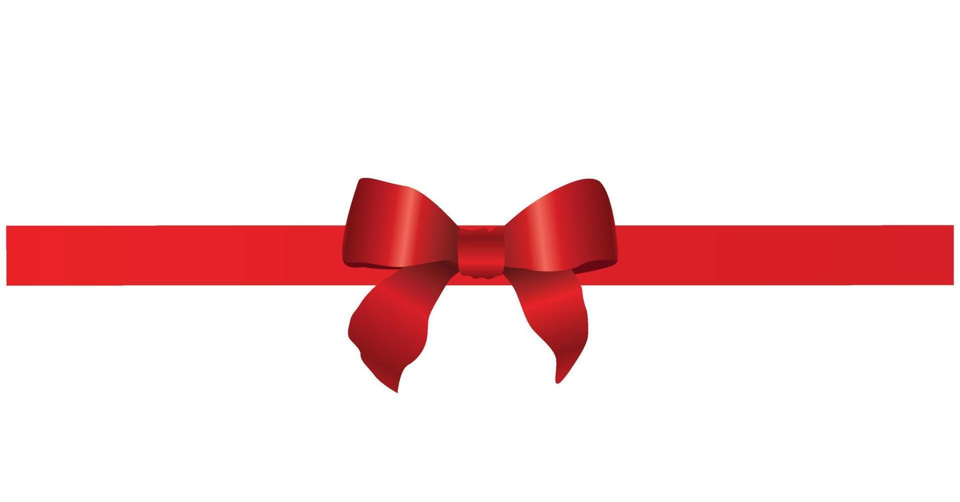 red satin ribbon on white background vector