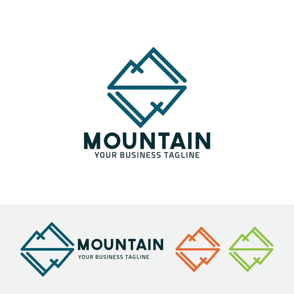 Mountain symbol concept logo design vector