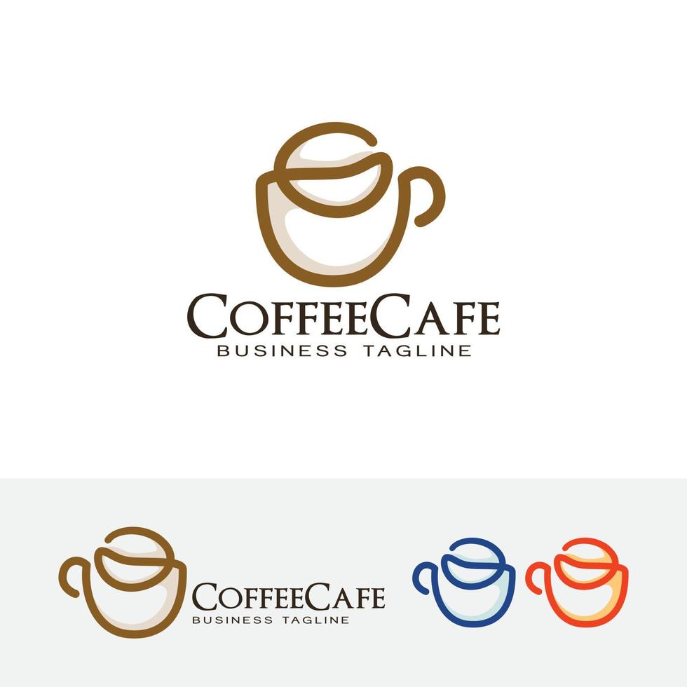 plantilla de logotipo de vector de café