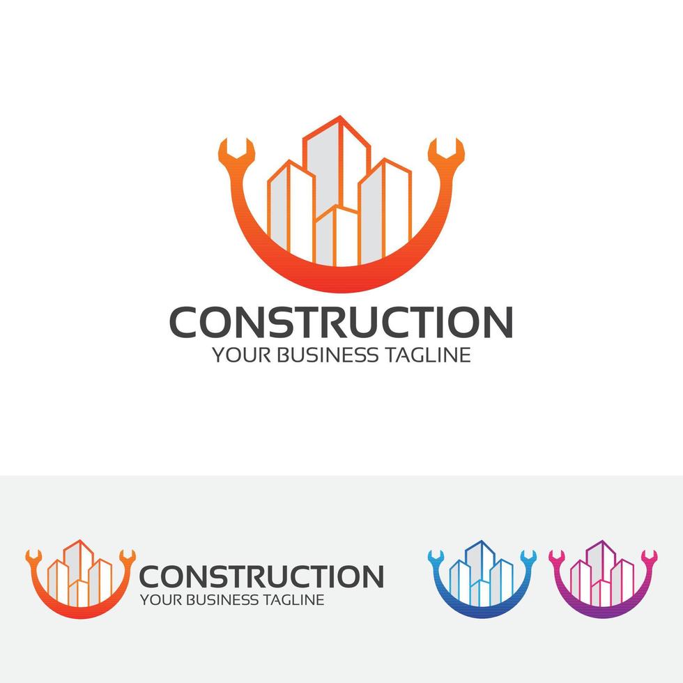 Construction vector logo template