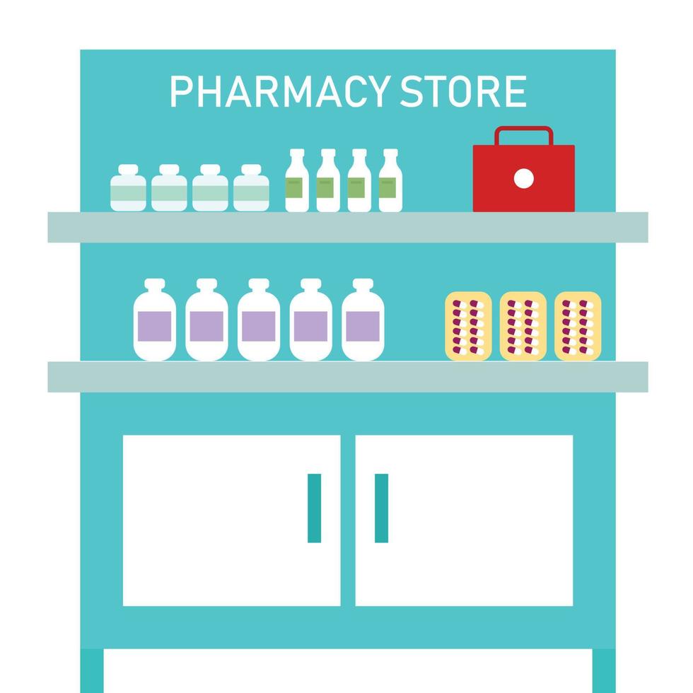 Medical Pharmacy Store for Medication Care promotional content vector