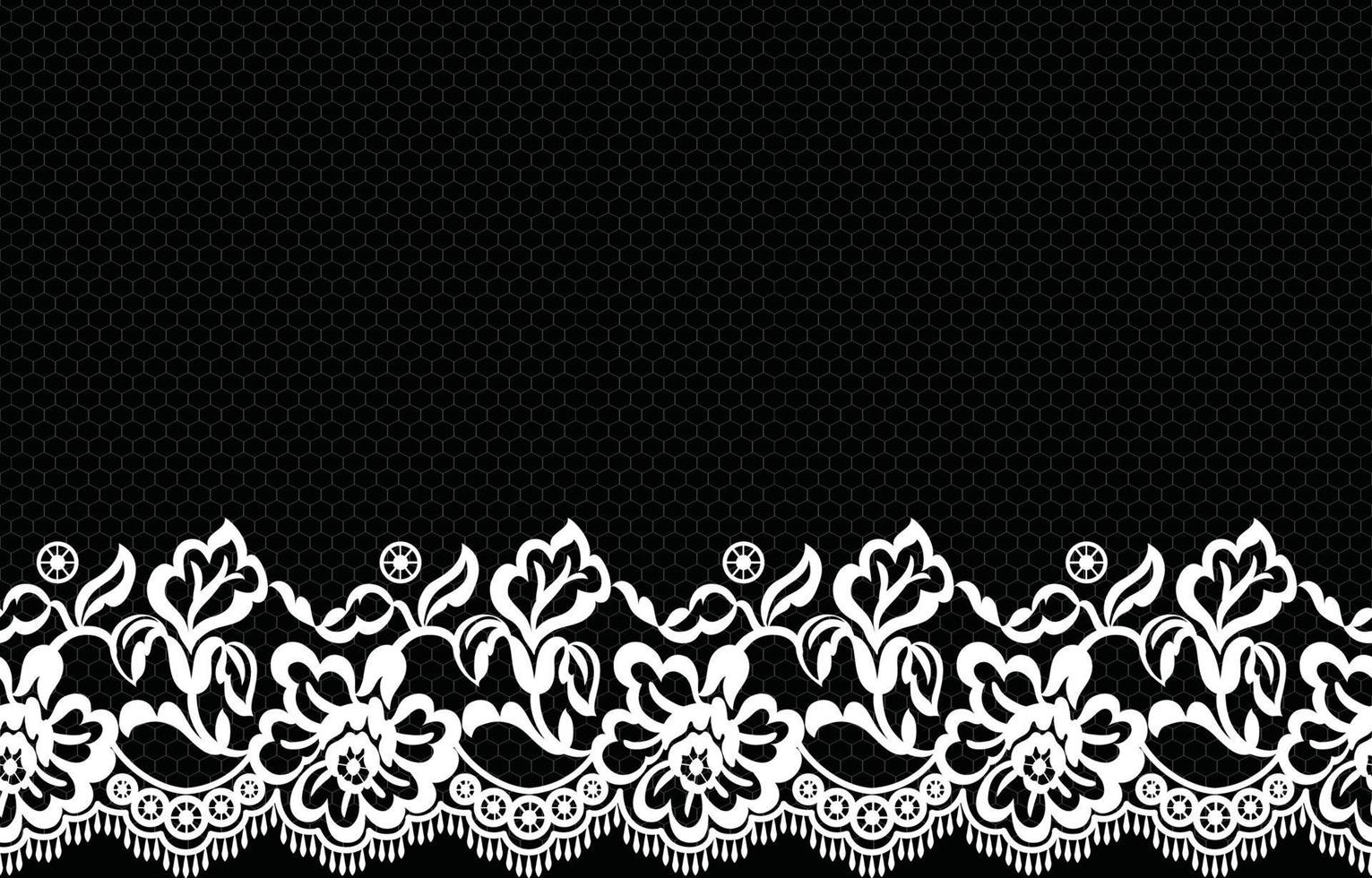 Seamless lace pattern, flower vintage vector background.