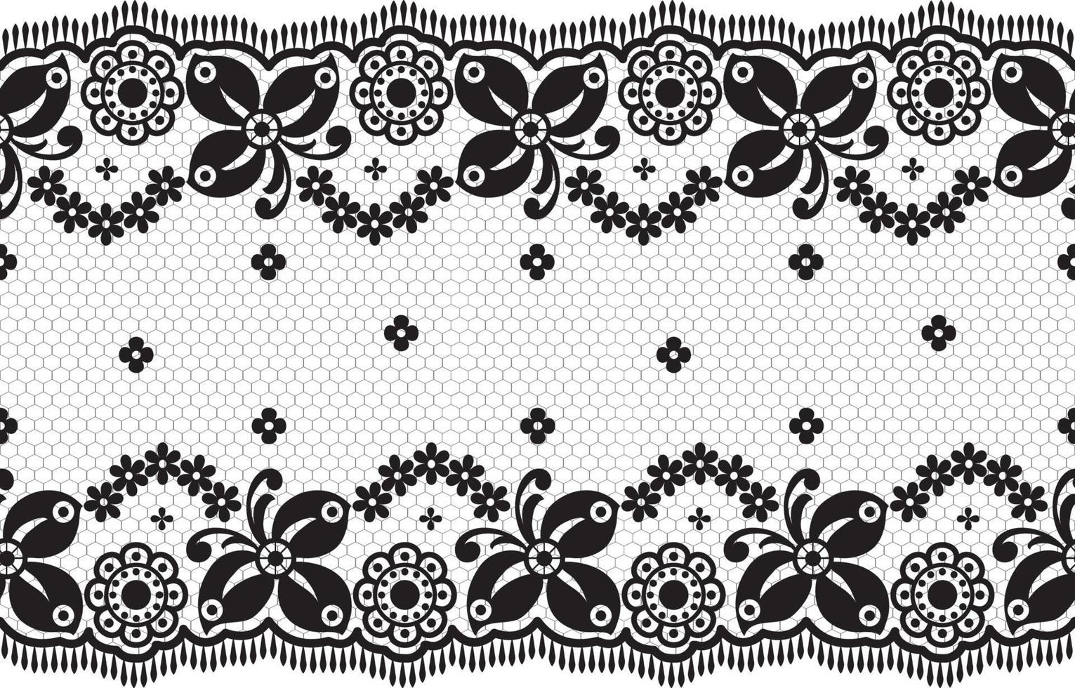 Seamless lace pattern, flower vintage vector background.