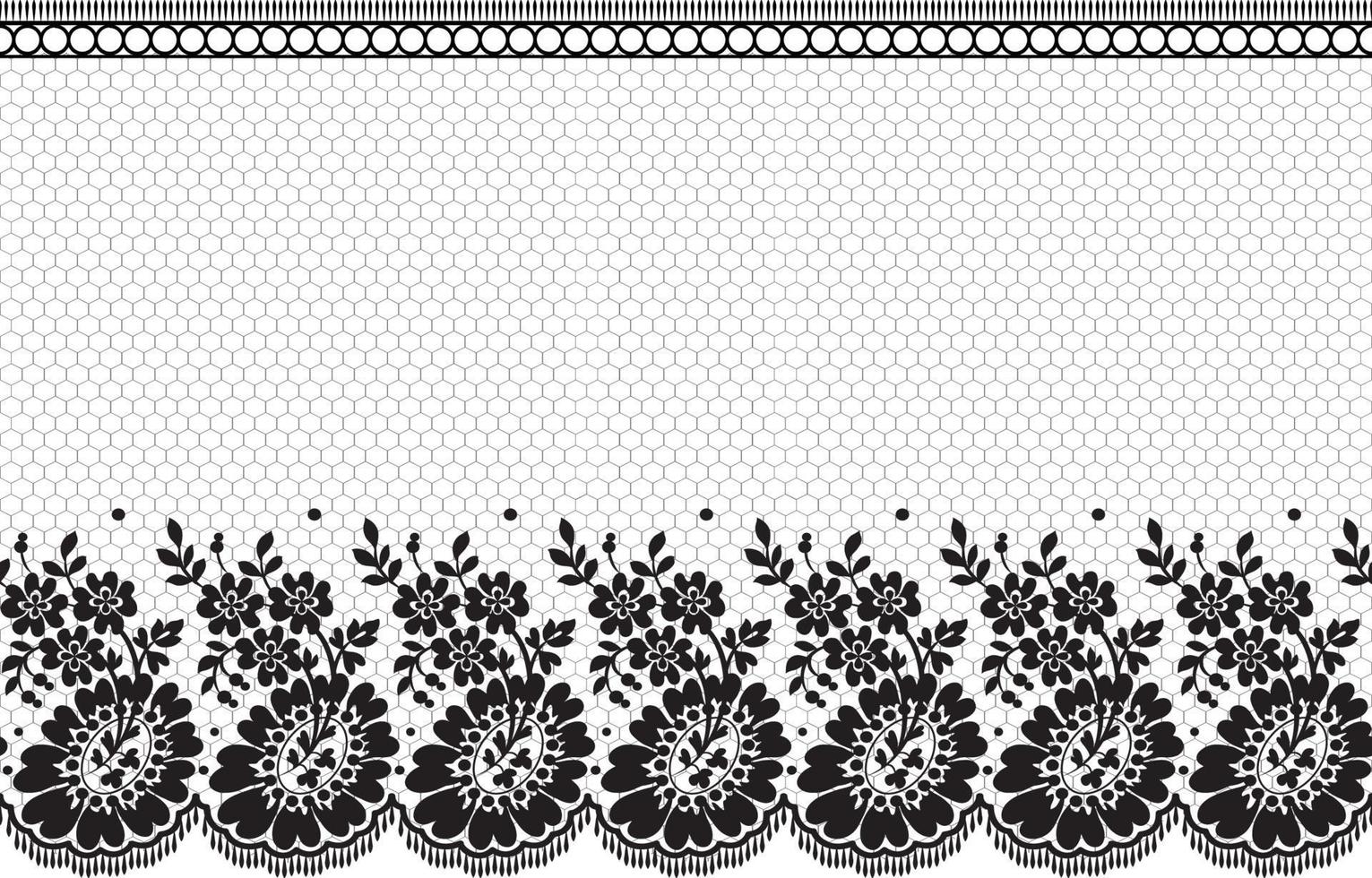 Seamless lace pattern, flower vintage vector background.